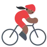 Woman Biking: Medium-Dark Skin Tone Emoji 🚴🏾‍♀️ image - Tossface style