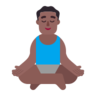 Man In Lotus Position: Medium-Dark Skin Tone Emoji 🧘🏾‍♂️ image - Microsoft Classic 2D style
