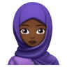 Woman With Headscarf: Medium-Dark Skin Tone Emoji 🧕🏾 image - Huawei Harmony OS style