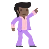 Man Dancing: Dark Skin Tone Emoji 🕺🏿 image - EmojiTwo style