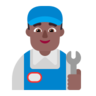 Man Mechanic: Medium-Dark Skin Tone Emoji 👨🏾‍🔧 image - Microsoft Classic 2D style