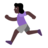 Woman Running: Dark Skin Tone