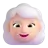 Woman: Light Skin Tone, White Hair