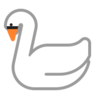 Cisne Emoji 🦢 image - Microsoft Classic 2D style