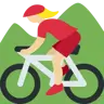 Woman Mountain Biking: Medium-Light Skin Tone Emoji 🚵🏼‍♀️ image - Twitter / X (Twemoji) style