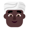 Man Wearing Turban: Dark Skin Tone Emoji 👳🏿‍♂️ image - Microsoft Classic 2D style