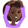 Person Gesturing Ok: Dark Skin Tone Emoji 🙆🏿 image - Facebook Messenger (2016) style