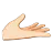 Palm Up Hand: Light Skin Tone