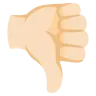 Thumbs Down: Light Skin Tone Emoji 👎🏻 image - Google Noto Color style