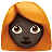 Woman: Dark Skin Tone, Red Hair