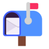 Эмодзи Открытый почтовый ящик с поднятым флажком 📬 image - Microsoft Classic 2D style