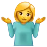 Woman Shrugging Emoji 🤷‍♀️ image - WhatsApp style