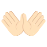 Open Hands: Light Skin Tone Emoji 👐🏻 image - EmojiTwo style
