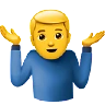 Man Shrugging Emoji 🤷‍♂️ image - Apple style