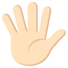 Hand With Fingers Splayed: Light Skin Tone Emoji 🖐🏻 image - EmojiTwo style