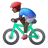 Man Biking: Dark Skin Tone