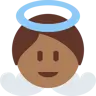 Baby Angel: Medium-Dark Skin Tone Emoji 👼🏾 image - Twitter / X (Twemoji) style