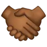 Handshake: Medium-Dark Skin Tone Emoji 🤝🏾 image - WhatsApp style