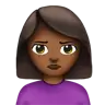 Woman Pouting: Medium-Dark Skin Tone Emoji 🙎🏾‍♀️ image - Apple style