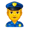 Man Police Officer Emoji 👮‍♂️ image - Telegram style