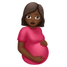 Pregnant Woman: Medium-Dark Skin Tone Emoji 🤰🏾 image - Huawei Harmony OS style