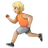 Person Running: Medium-Light Skin Tone
