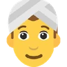 ターバンを持つ男 Emoji 👳 image - Skype style
