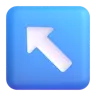 Up-Left Arrow Emoji ↖ image - Microsoft 3D Fluent style