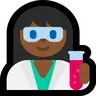 Woman Scientist: Medium-Dark Skin Tone Emoji 👩🏾‍🔬 image - Microsoft Windows 10 Segoe UI Emoji style