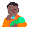 Person Feeding Baby: Medium-Dark Skin Tone Emoji 🧑🏾‍🍼 image - Microsoft Classic 2D style
