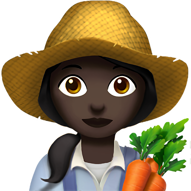 Woman Farmer: Dark Skin Tone