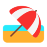 Plaża z parasolem Emoji 🏖 image - Microsoft Classic 2D style