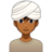 Man Wearing Turban: Medium-Dark Skin Tone