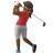 Woman Golfing: Medium-Dark Skin Tone