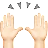 Raising Hands: Light Skin Tone