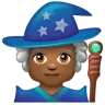 Mage: Medium-Dark Skin Tone Emoji 🧙🏾 image - WhatsApp style