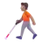 Person With White Cane: Medium Skin Tone