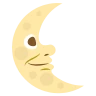 Última meia lua com rosto Emoji 🌜 image - EmojiTwo style