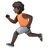 Person Running: Dark Skin Tone