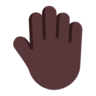 Raised Back Of Hand: Dark Skin Tone Emoji 🤚🏿 image - Microsoft Classic 2D style
