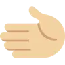 Leftwards Hand: Medium-Light Skin Tone Emoji 🫲🏼 image - Twitter / X (Twemoji) style