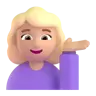 Woman Tipping Hand: Medium-Light Skin Tone Emoji 💁🏼‍♀️ image - Microsoft 3D Fluent style