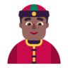 Person With Skullcap: Medium-Dark Skin Tone Emoji 👲🏾 image - Microsoft Classic 2D style