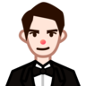 Person In Tuxedo: Light Skin Tone Emoji 🤵🏻 image - Emojidex style