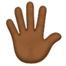Hand With Fingers Splayed: Medium-Dark Skin Tone Emoji 🖐🏾 image - Huawei Harmony OS style
