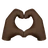 Heart Hands: Dark Skin Tone