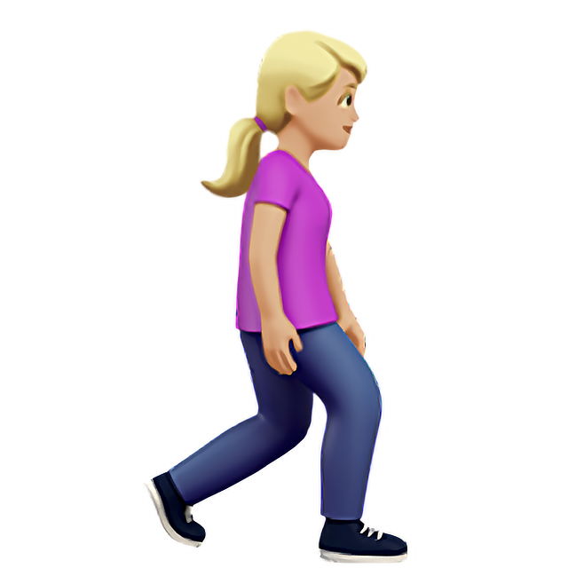 Woman Walking Facing Right: Medium-Light Skin Tone