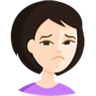 Person Frowning: Light Skin Tone Emoji 🙍🏻 image - Facebook Messenger (2016) style