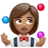 Woman Juggling: Medium Skin Tone Emoji 🤹🏽‍♀️ image - WhatsApp style