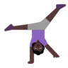 Woman Cartwheeling: Dark Skin Tone Emoji 🤸🏿‍♀️ image - Microsoft Classic 2D style